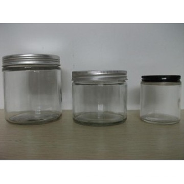 16oz 8oz 4oz Glass Jars with Metal Caps